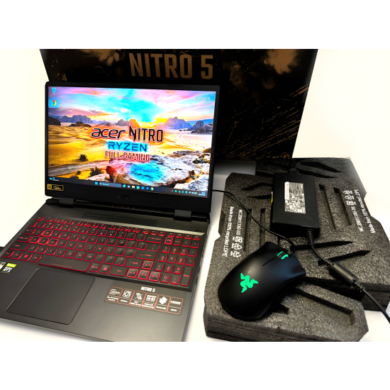 Gamingowy Laptop Acer Nitro Ryzen 12-wątk Nvidia RTX 8GB 144Hz Win11 Do Gier Pracy